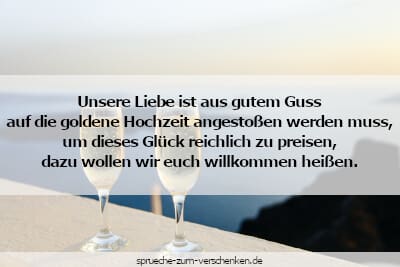 18 moderne & originelle Einladungssprüche zur goldenen Hochzeit
